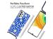 imoshion Design Hülle mit Band für das Samsung Galaxy A33 - Cobalt Blue Flowers Connect