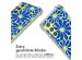 imoshion Design Hülle mit Band für das Samsung Galaxy A34 - Cobalt Blue Flowers Connect