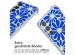 imoshion Design Hülle mit Band für das Samsung Galaxy A35 - Cobalt Blue Flowers Connect