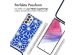 imoshion Design Hülle mit Band für das Samsung Galaxy A53 - Cobalt Blue Flowers Connect