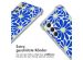 imoshion Design Hülle mit Band für das Samsung Galaxy A54 (5G) - Cobalt Blue Flowers Connect