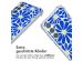 imoshion Design Hülle mit Band für das Samsung Galaxy A55 - Cobalt Blue Flowers Connect