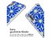 imoshion Design Hülle mit Band für das Samsung Galaxy A70 - Cobalt Blue Flowers Connect