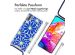 imoshion Design Hülle mit Band für das Samsung Galaxy A70 - Cobalt Blue Flowers Connect