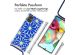 imoshion Design Hülle mit Band für das Samsung Galaxy A71 - Cobalt Blue Flowers Connect