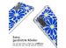 imoshion Design Hülle mit Band für das Samsung Galaxy S20 - Cobalt Blue Flowers Connect