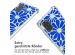 imoshion Design Hülle mit Band für das Samsung Galaxy S20 Plus - Cobalt Blue Flowers Connect