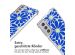 imoshion Design Hülle mit Band für das Samsung Galaxy S21 - Cobalt Blue Flowers Connect