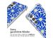 imoshion Design Hülle mit Band für das Samsung Galaxy S23 FE - Cobalt Blue Flowers Connect