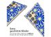 imoshion Design Hülle mit Band für das Samsung Galaxy S24 Ultra - Cobalt Blue Flowers Connect