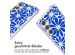 imoshion Design Hülle mit Band für das Samsung Galaxy S24 Plus - Cobalt Blue Flowers Connect