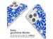 iMoshion Design Hülle mit Band für das iPhone 13 Pro Max - Cobalt Blue Flowers Connect