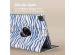 imoshion 360° drehbare Design Klapphülle für das iPad Air 13 inch (2024) M2 - White Blue Stripes