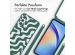 imoshion Silikonhülle design mit Band für das Samsung Galaxy A34 (5G) - Petrol Green Groovy