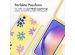 imoshion Silikonhülle design mit Band für das Samsung Galaxy A54 (5G) - Yellow Flower Distance