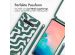 imoshion Silikonhülle design mit Band für das Samsung Galaxy S10 - Petrol Green Groovy