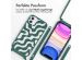 imoshion Silikonhülle design mit Band für das iPhone 11 - Petrol Green Groovy