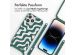 imoshion Silikonhülle design mit Band für das iPhone 14 Pro - Petrol Green Groovy