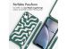 imoshion Silikonhülle design mit Band für das iPhone Xr - Petrol Green Groovy