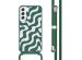 imoshion Silikonhülle design mit Band für das Samsung Galaxy S22 - Petrol Green Groovy