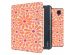 imoshion Design Slim Hard Case Sleepcover mit Stand für das Kobo Libra Colour - Orange Flowers Connect