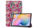 iMoshion Design Trifold Klapphülle für das Samsung Galaxy Tab S6 Lite (2020-2024) - Floral Water Color