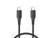 imoshion Braided USB-C-zu-USB-C Kabel - 0,25 Meter - Schwarz