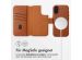 Accezz 2-in-1 Klapphülle aus Leder mit MagSafe für das iPhone 16  - Sienna Brown