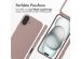 imoshion Silikonhülle mit Band für das iPhone 16 Plus - Sand Pink