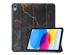 imoshion Design Trifold Klapphülle für das iPad 10 (2022) 10.9 Zoll - Black Marble