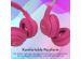 imoshion Kids LED Light Bluetooth-Kopfhörer - Kinderkopfhörer - Kabelloser Köpfhorer mit Dezibelbegrenzer + AUX-Kabel - Hot Pink