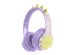 imoshion Kids Dino Bluetooth-Kopfhörer - Kinderkopfhörer mit Dezibelbegrenzer - Drahtloser Kopfhörer + AUX-Kabel - Lavender Lilac / Yellow