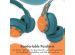 imoshion Kids Dino Bluetooth-Kopfhörer - Kinderkopfhörer mit Dezibelbegrenzer - Drahtloser Kopfhörer + AUX-Kabel - Petrol Green / Orange