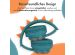 imoshion Kids Dino Bluetooth-Kopfhörer - Kinderkopfhörer mit Dezibelbegrenzer - Drahtloser Kopfhörer + AUX-Kabel - Petrol Green / Orange