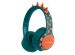 imoshion Kids Dino Bluetooth-Kopfhörer - Kinderkopfhörer mit Dezibelbegrenzer - Drahtloser Kopfhörer + AUX-Kabel - Petrol Green / Orange