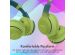 imoshion Kids LED Light Bluetooth-Kopfhörer - Kinderkopfhörer - Kabelloser Köpfhorer mit Dezibelbegrenzer + AUX-Kabel - Petrol Green / Lime