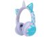 imoshion Kids Unicorn LED Light Bluetooth Kopfhörer - Kinderkopfhörer mit Dezibelbegrenzer - Drahtloser Kopfhörer + AUX-Kabel - Lavender Lilac / Soft Blue