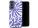 Selencia Vivid Back Cover für das Samsung Galaxy S21 FE - Modern Bloom Sapphire Blue