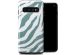 Selencia Vivid Back Cover für das Samsung Galaxy S10 - Colorful Zebra Pine Blue