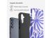 Selencia Vivid Back Cover für das Samsung Galaxy A34 (5G) - Modern Bloom Sapphire Blue