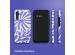 Selencia Vivid Back Cover für das Samsung Galaxy A34 (5G) - Modern Bloom Sapphire Blue