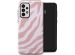 Selencia Vivid Back Cover für das Samsung Galaxy A33 - Colorful Zebra Old Pink