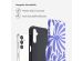 Selencia Vivid Back Cover für das Samsung Galaxy A14 (5G/4G) - Modern Bloom Sapphire Blue