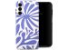 Selencia Vivid Back Cover für das Samsung Galaxy A14 (5G/4G) - Modern Bloom Sapphire Blue