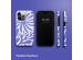 Selencia Vivid Back Cover für das iPhone 15 Pro Max - Modern Bloom Sapphire Blue