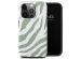 Selencia Vivid Back Cover für das iPhone 15 Pro - Colorful Zebra Sage Green