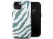Selencia Vivid Back Cover für das iPhone 15  - Colorful Zebra Pine Blue