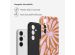 Selencia Vivid Back Cover für das Samsung Galaxy A35 - Modern Bloom Pink