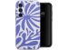 Selencia Vivid Back Cover für das Samsung Galaxy A35 - Modern Bloom Sapphire Blue