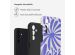 Selencia Vivid Back Cover für das Samsung Galaxy A15 (5G/4G) - Modern Bloom Sapphire Blue